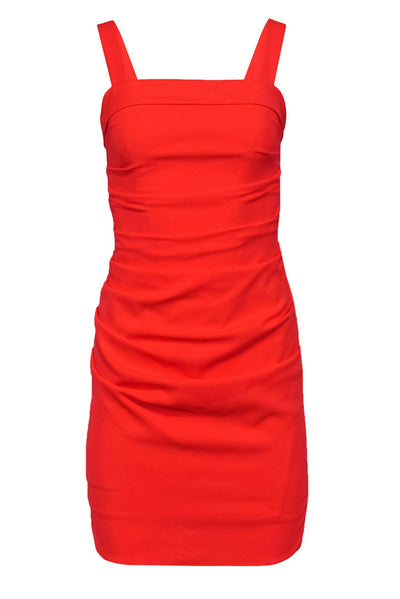 Current Boutique-Shoshanna - Neon Pink Sleeveless Ruched Bodycon Dress Sz 0