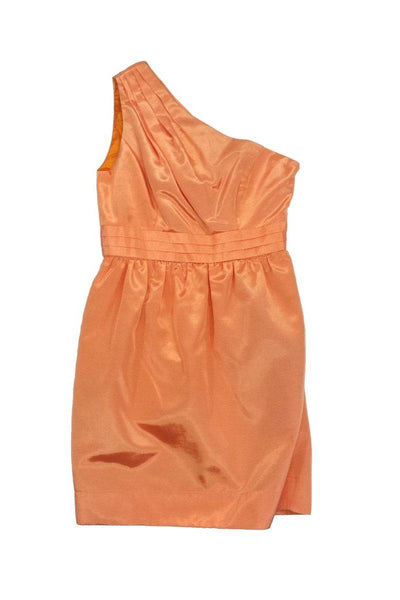 Current Boutique-Shoshanna - Orange One Shoulder Dress Sz 2