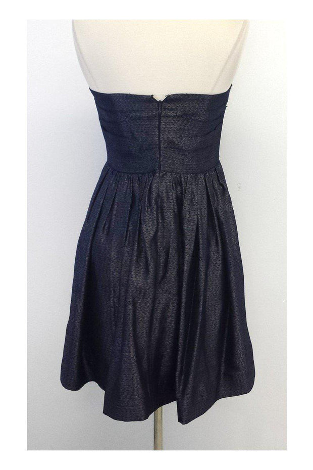 Current Boutique-Shoshanna - Pewter & Navy Strapless Dress Sz 2