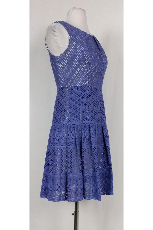 Current Boutique-Shoshanna - Purple Lace Overlay Dress Sz 6