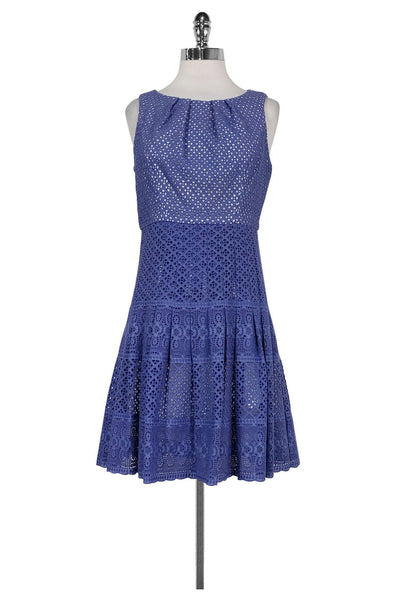 Current Boutique-Shoshanna - Purple Lace Overlay Dress Sz 6