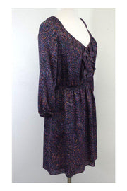 Current Boutique-Shoshanna - Purple Long Sleeve Multi-Print Dress Sz 0
