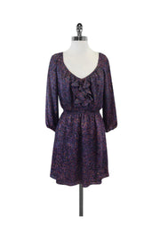 Current Boutique-Shoshanna - Purple Long Sleeve Multi-Print Dress Sz 0