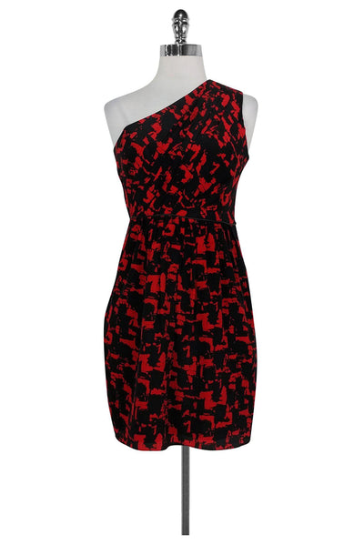 Current Boutique-Shoshanna - Red & Black Printed Dress Sz 2