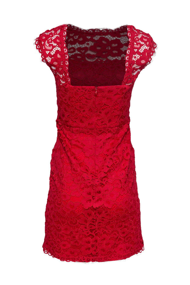 Current Boutique-Shoshanna - Red Lace Dress Sz 0