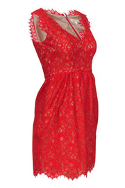 Current Boutique-Shoshanna - Red Lace Plunge A-Line Sz 2