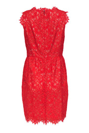 Current Boutique-Shoshanna - Red Lace Sleeveless A-Line Dress Sz 12