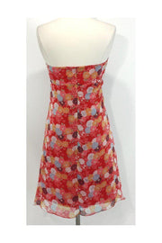 Current Boutique-Shoshanna - Red Strapless Floral Print Dress Sz 10