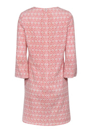 Current Boutique-Shoshanna – Red & White Lace V-Neck Dress Sz 10
