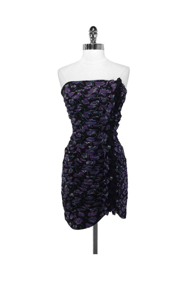 Current Boutique-Shoshanna - Silk Strapless Ruffle Dress Sz 6
