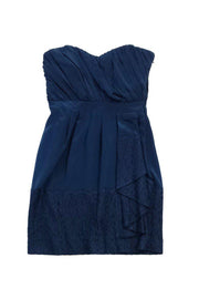 Current Boutique-Shoshanna - Teal Strapless Silk Dress Sz 0
