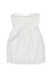 Current Boutique-Shoshanna - White Textured Strapless Dress Sz 2