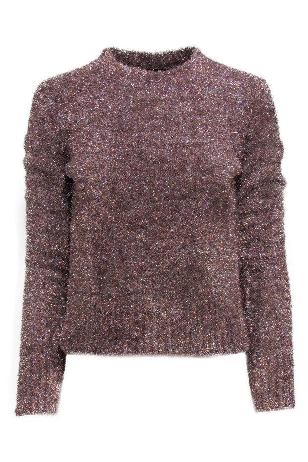 Current Boutique-Sies Marjan - Pink Multicolored Sparkly Tinsel Sweater Sz XS