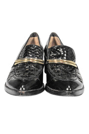 Current Boutique-Sigerson Morrison - Black Pointed-Toe Loafers w/ Lug Sole Sz 7.5