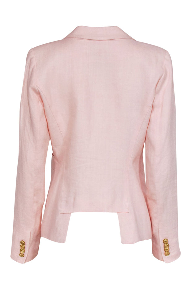Current Boutique-Smythe - Blush Pink Linen Blazer w/ Gold-Toned Buttons Sz 8