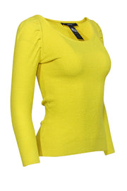 Current Boutique-Smythe - Neon Yellow Puff Sleeve Sweater Sz XS