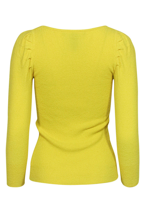 Current Boutique-Smythe - Neon Yellow Puff Sleeve Sweater Sz XS
