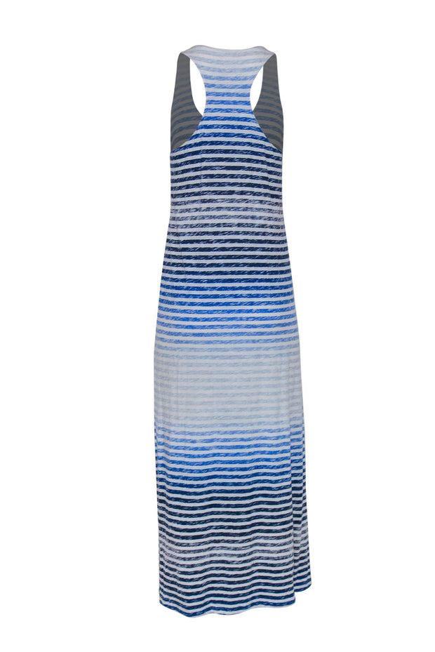 Current Boutique-Soft Joie - Blue & White Gradient Striped Racerback Maxi Dress Sz M