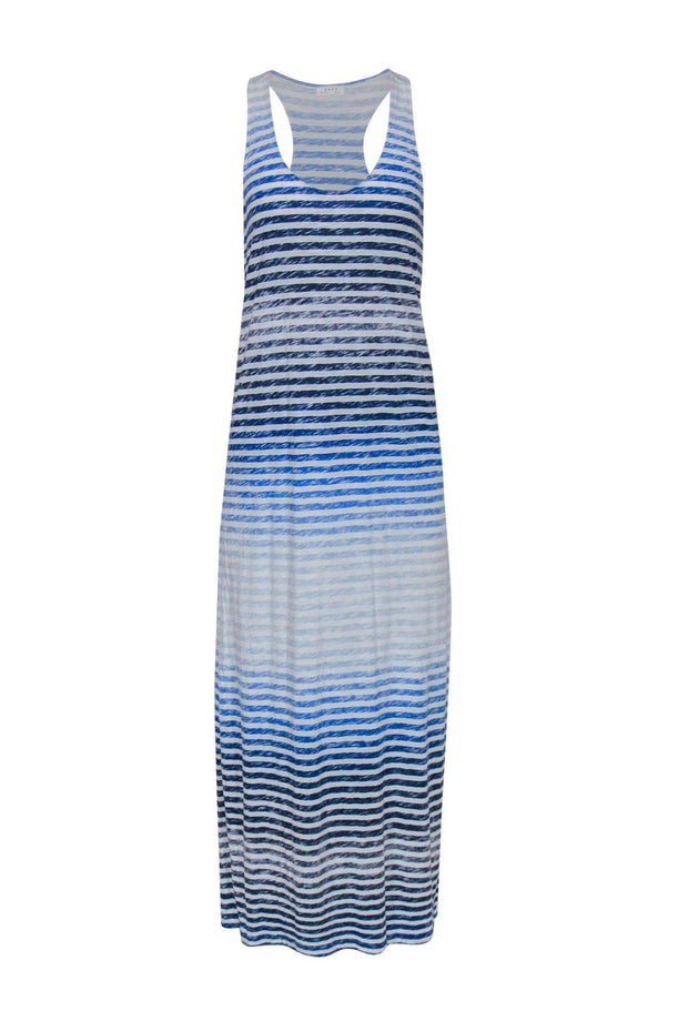 Current Boutique-Soft Joie - Blue & White Gradient Striped Racerback Maxi Dress Sz M