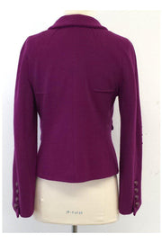 Current Boutique-Sonia Rykiel - Magenta Wool Knit Jacket Sz 8