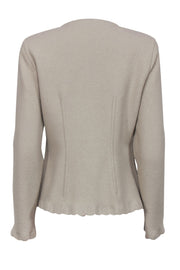 Current Boutique-Sonia Rykiel - Oatmeal Wool & Angora Button-Front Jacket Sz 8