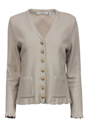 Current Boutique-Sonia Rykiel - Oatmeal Wool & Angora Button-Front Jacket Sz 8