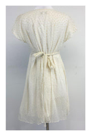 Current Boutique-Sophia Eugene - Ivory & Pale Yellow Floral Silk Dress Sz M