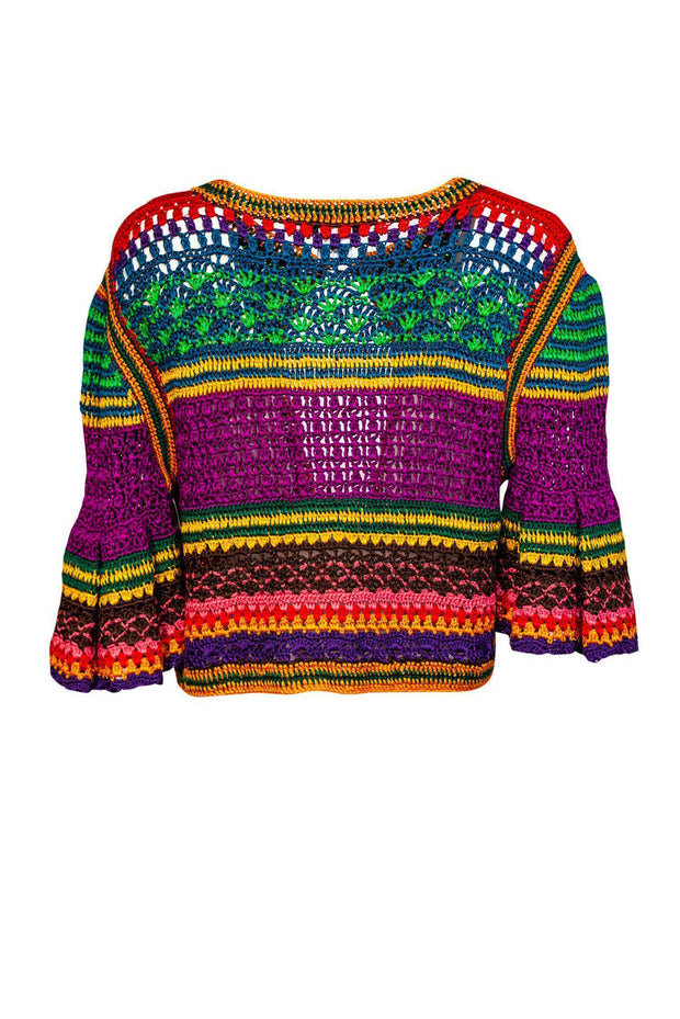 Current Boutique-Spencer Vladimir - Multicolored Crop Knit Cardigan Sz XS
