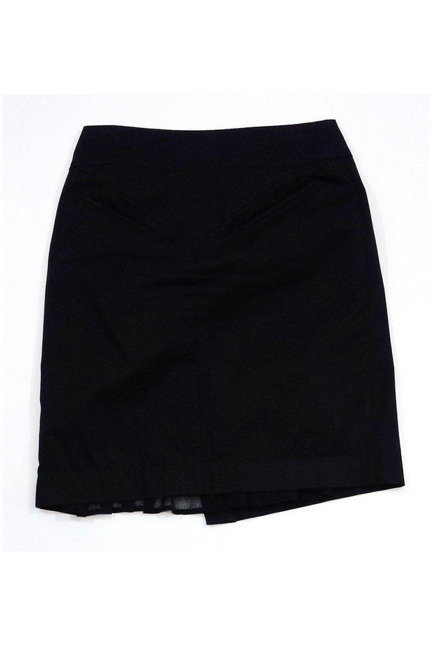 Current Boutique-Sportmax - Black Cotton Pleated Skirt Sz 4