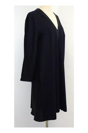 Current Boutique-Sportmax - Black & Navy Silk Shift Dress Sz 10