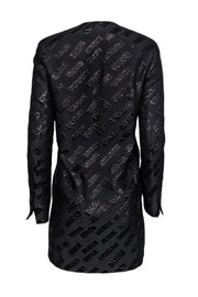 Current Boutique-St. Emile - Black Textured Longline Jacket Sz 4