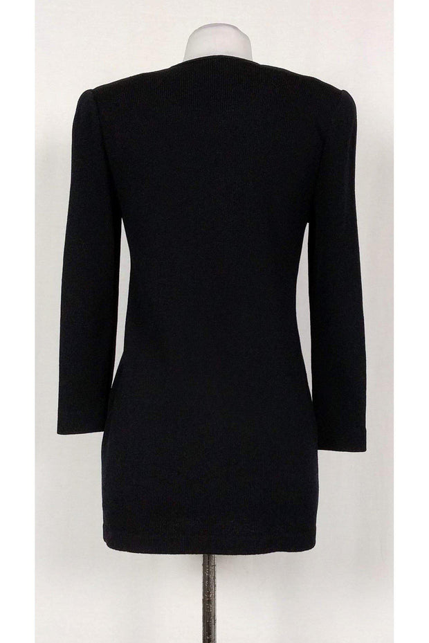 Current Boutique-St. John Basics - Black Knit Cardigan Sz P