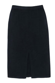 Current Boutique-St. John - Black Knit Mini Pencil Skirt Sz 4