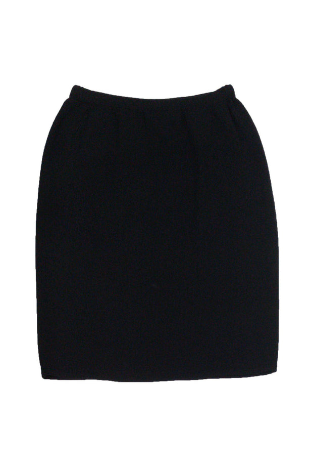 Current Boutique-St. John - Black Knit Pencil Skirt Sz 8