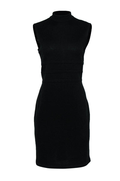 Current Boutique-St. John - Black Knit Sheath Dress w/ Mock Neck Sz 8