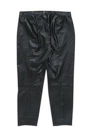 Current Boutique-St. John - Black Leather Tapered Pants Sz 6