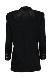 Current Boutique-St. John - Black Open Knit Jacket Sz P
