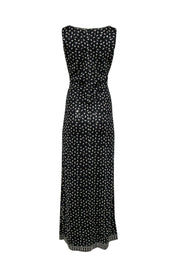 Current Boutique-St. John - Black Speckled Knit Maxi Gown w/ Sequins & Rhinestones Sz 8