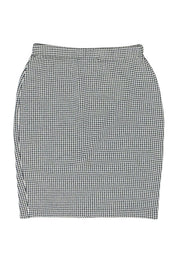 Current Boutique-St. John - Black & White Houndstooth Pencil Skirt Sz 2