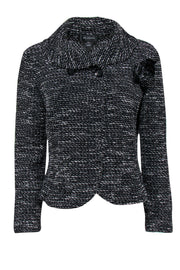 Current Boutique-St. John - Black & White Tweed Bolero Blazer Sz 10