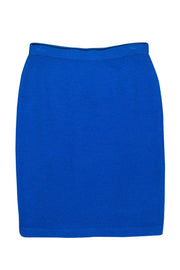 Current Boutique-St. John - Blue Knit Pencil Skirt Sz 10