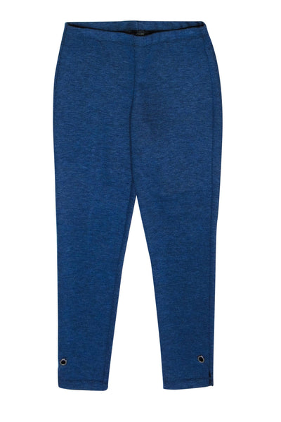 Current Boutique-St. John - Blue Woven Knit Pants w/ Grommet Accents Sz S