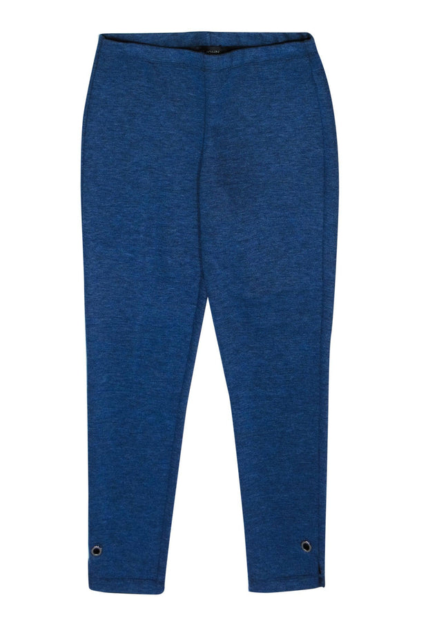 Current Boutique-St. John - Blue Woven Knit Pants w/ Grommet Accents Sz S