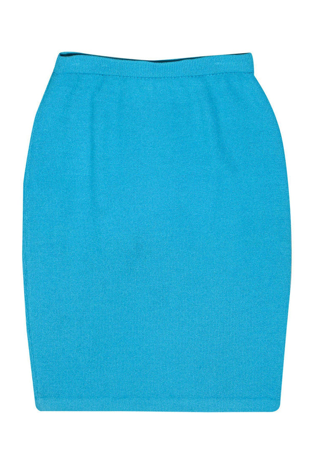 Current Boutique-St. John - Bright Blue Knit Pencil Skirt Sz 8