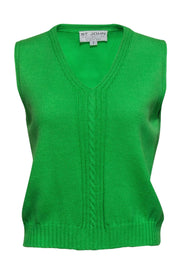 Current Boutique-St. John - Bright Green Knit Tank Sz S