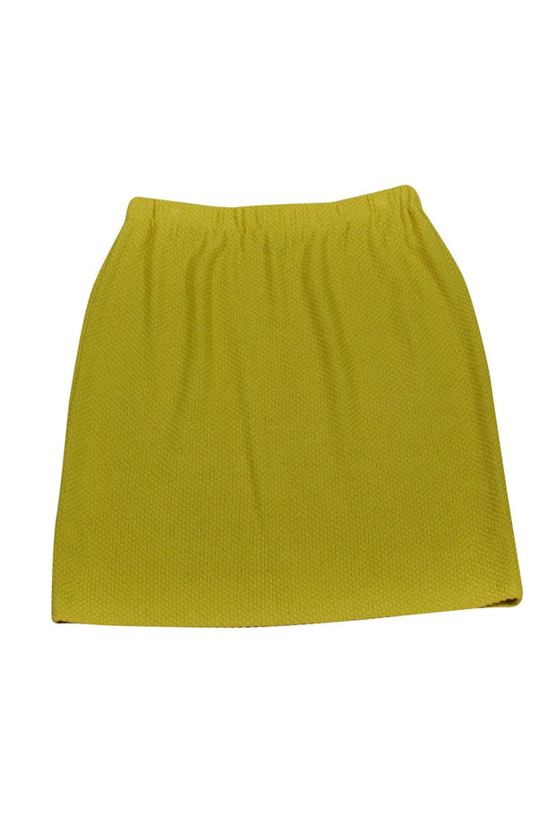 Current Boutique-St. John - Bright Yellow Knit Skirt Sz 10