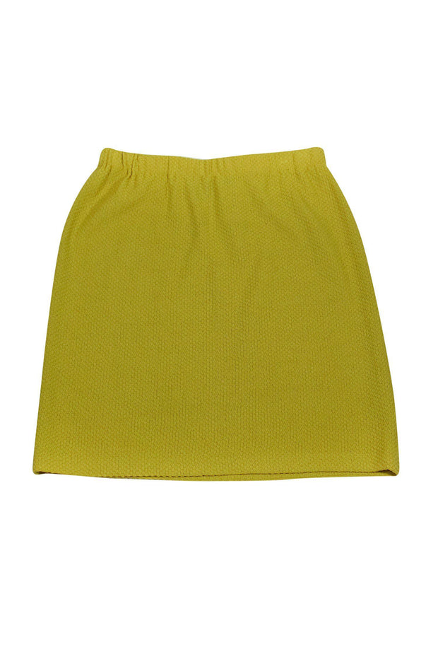 Current Boutique-St. John - Bright Yellow Knit Skirt Sz 10