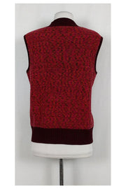 Current Boutique-St. John - Burgundy Knit Vest Top Sz M