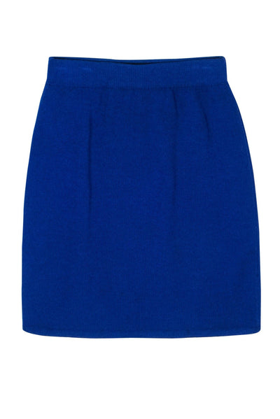 Current Boutique-St. John - Cobalt Blue Knit Pencil Miniskirt Sz 2