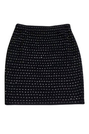 Current Boutique-St. John Collection - Black Knit Speckled Skirt Sz 8